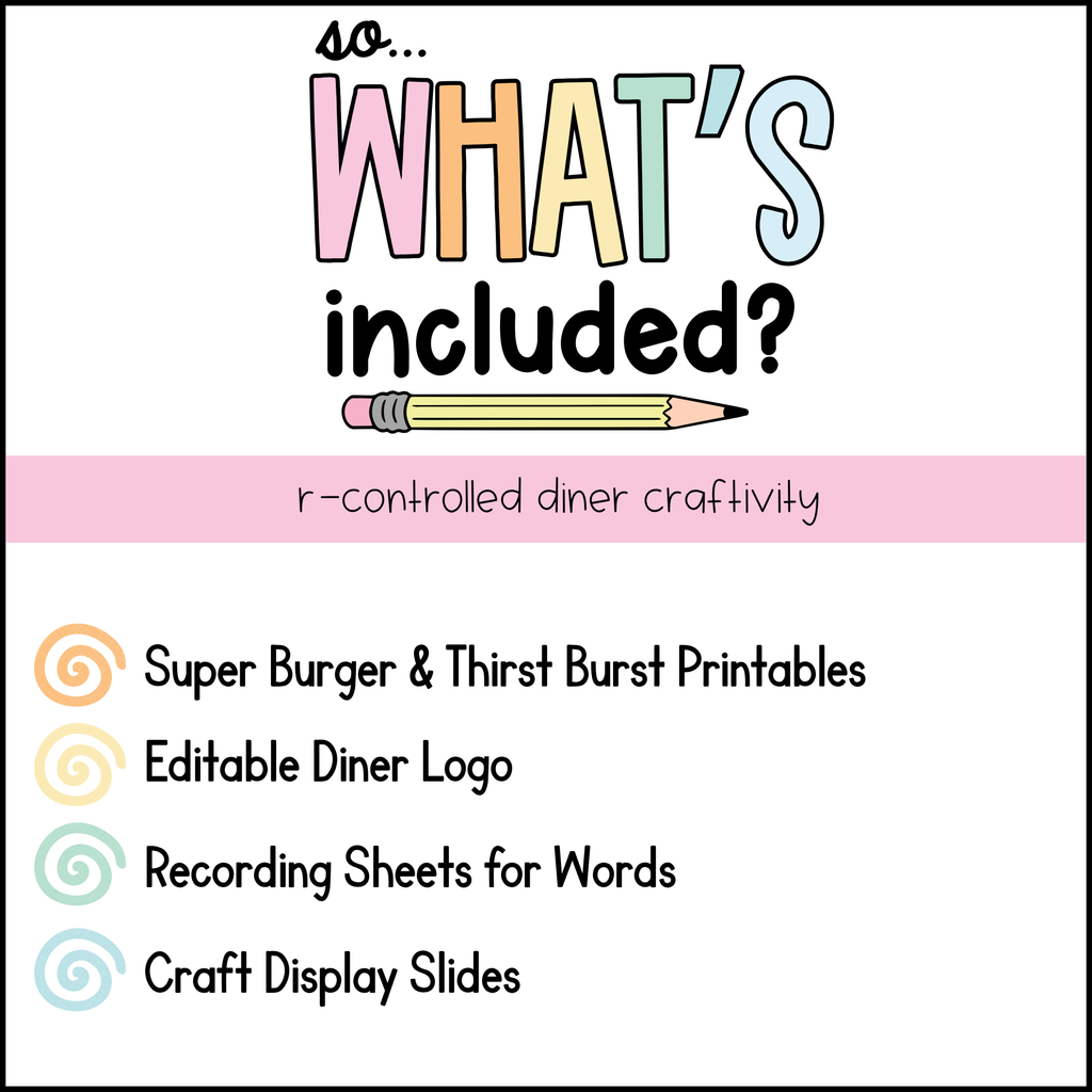 r-controlled diner craftivity
