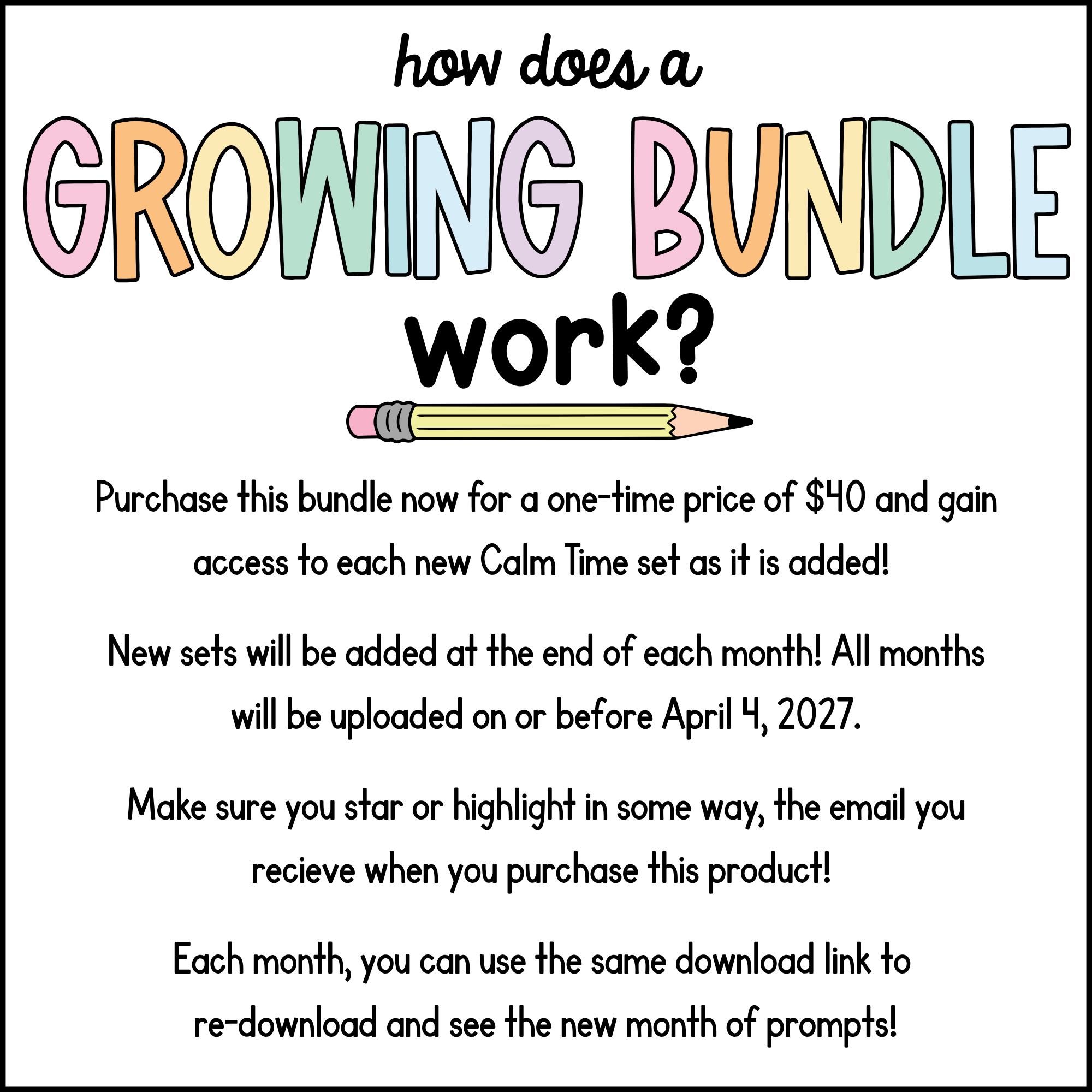 calm time GROWING bundle