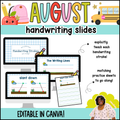 handwriting strokes: slides & printables