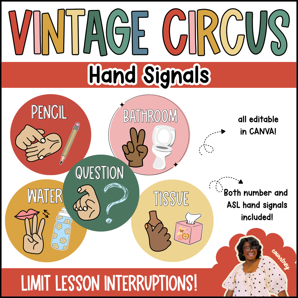 vintage circus hand signals