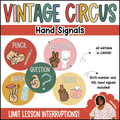 vintage circus hand signals