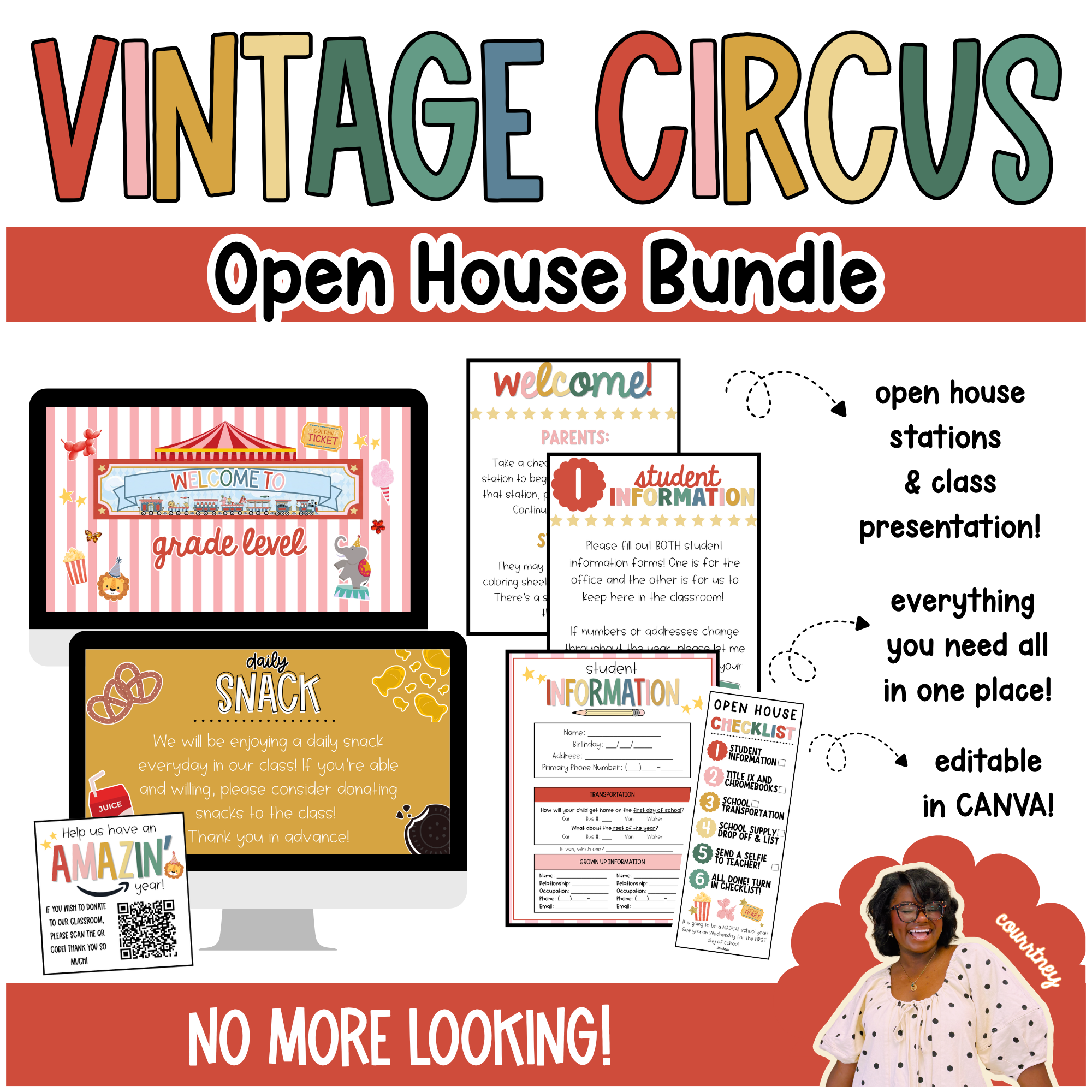 vintage circus open house BUNDLE