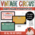 vintage circus open house presentation