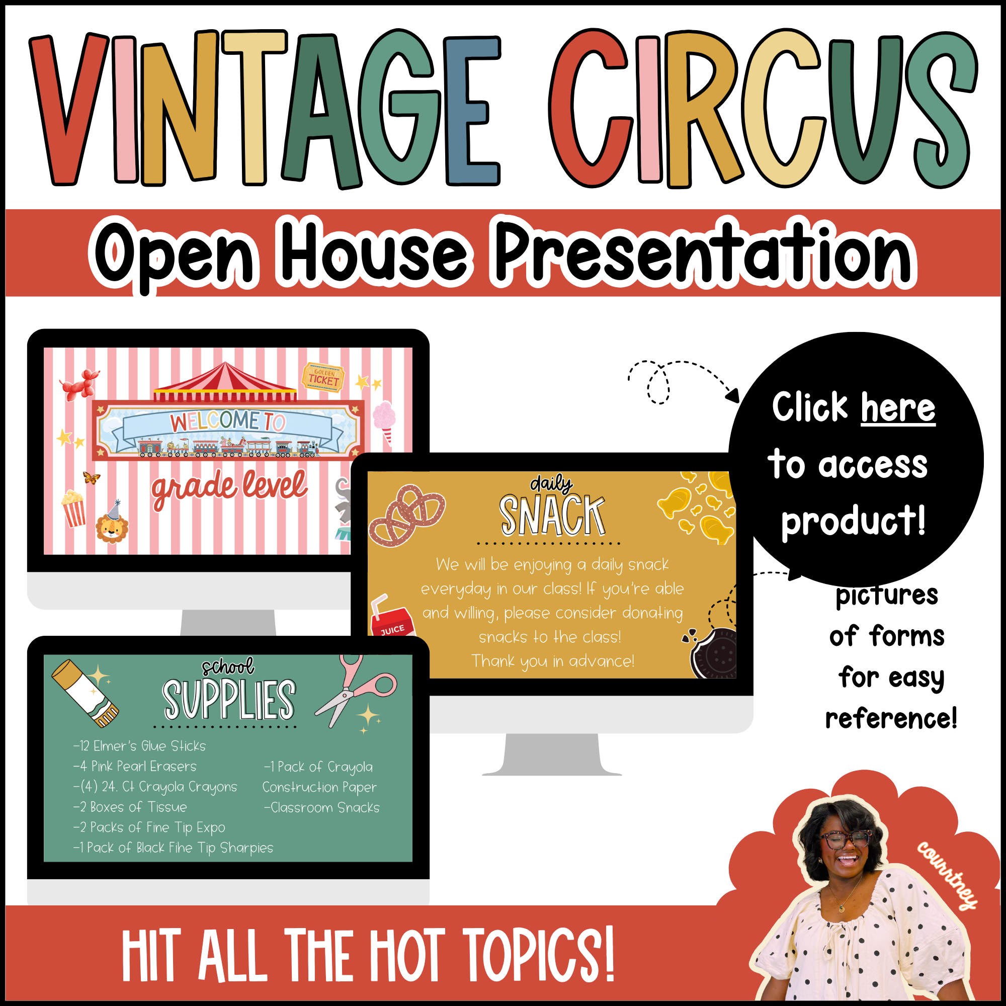 vintage circus open house presentation